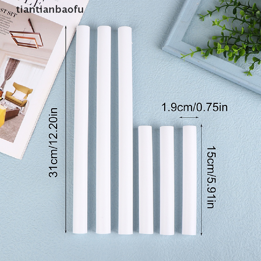 [tiantianbaofu] 10pcs 15/31cm Penangguh Kue Piling Sedotan Dowels Putih Plastik Batang Penyangga Kue Butik