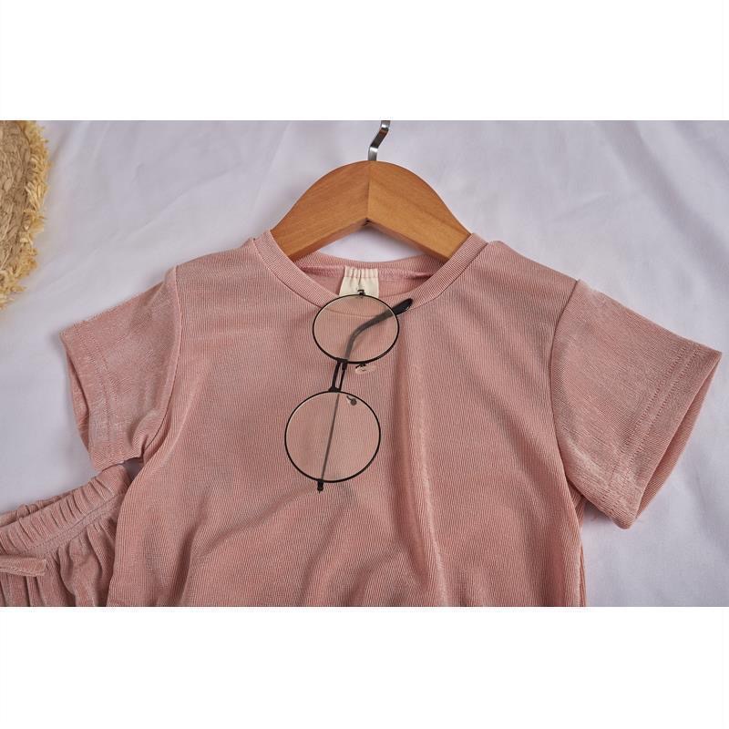 SETELAN JALAN ANAK CEWEK PEREMPUAN STYLISH PINK DUSTY IMPORT