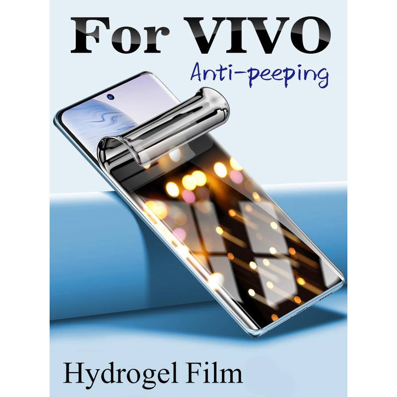 Pelindung Layar X80Pro Anti Mengintip Untuk vivo Y20 Y12S Y15A Y15S Y16 Y19 Y20S Y30 Y35 Y50 Y55S Y77 Y85 Privasi Film Hidrogel Untuk vivo Z1 Z3X Z5X Z6 T1X V11 V17 Pro V27e Lembut