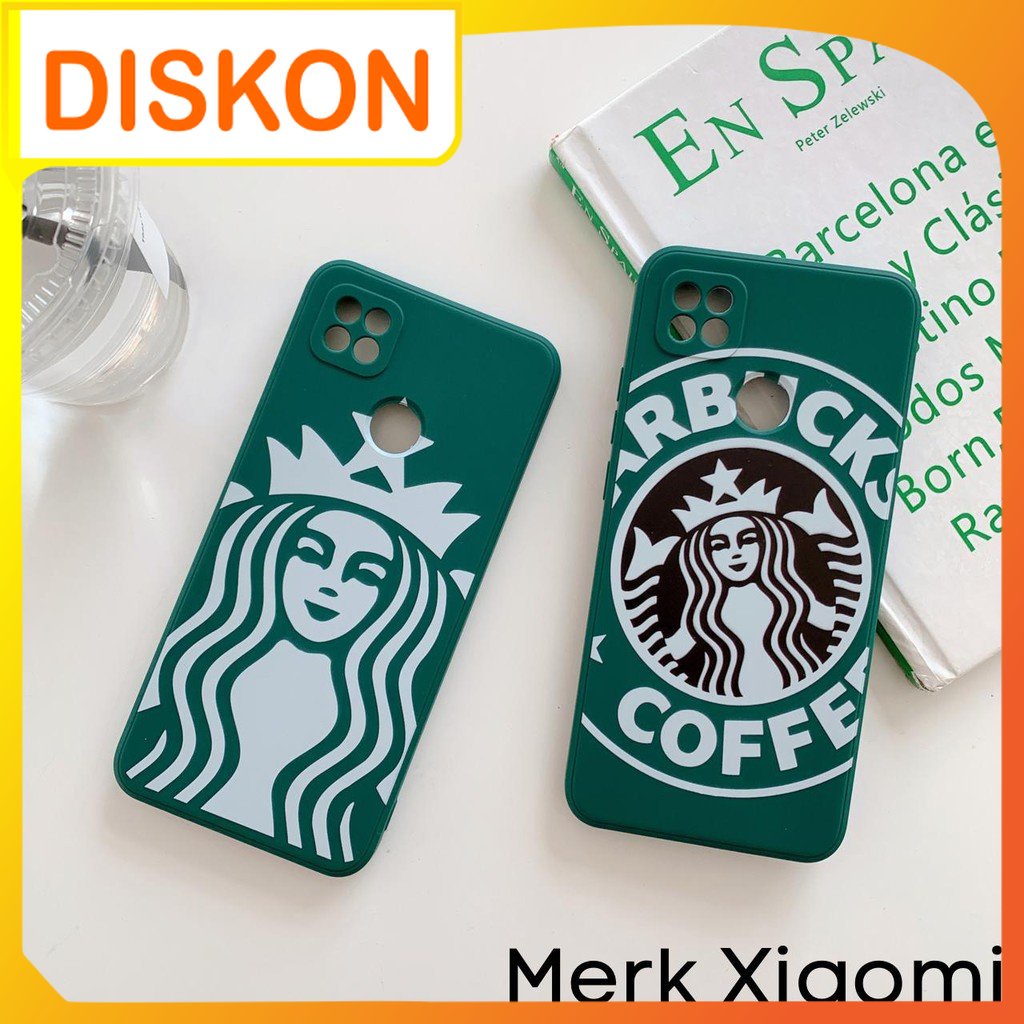 Softcase Casing Case Motif STARBUCKS LOGO EDGE XIAOMI & REDMI 8 8A 9 9A 9C 9T 10 NOTE 8 9 NOTE 10 10