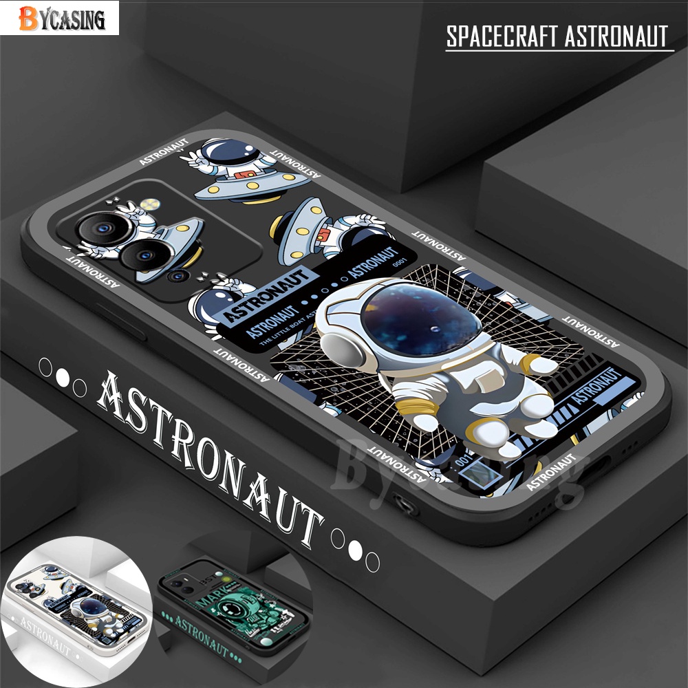 Infinix Note12 G96 Note12 2023 Hot 20S 10S 10T Note 11panas 11S NFC Panas12 Main 10Play 9Play Pintar6 Smart5 Fashion Mars Pesawat Luar Angkasa Astronot Shockproof Rubber Soft Phone Case BY