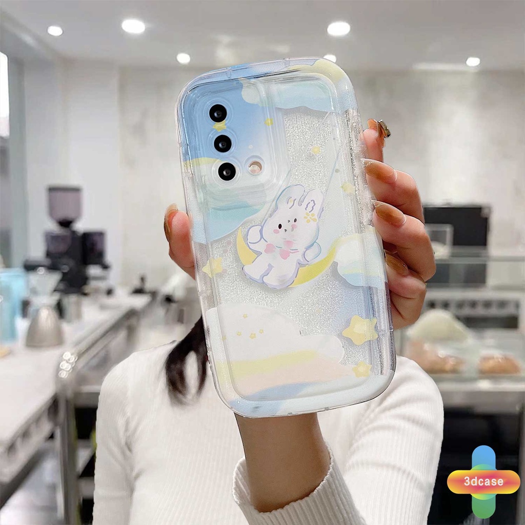 Case HP OPPO A17 A17K A16 A95 A57 A16S A77 A57S A57E A55 A7 A15 A54 A5S A3S A76 A96 A5 A9 A31 A53 A33 2020 A77S A12 A12S A1K A16E A16K A54S Reno 7 7Z 8Z 5 4 6 8 5F 5K 4F 4 5 06 Lite A74 A15S A52 A11K A92 A35 Ins Starry Cloud Rabbit Transparent Case