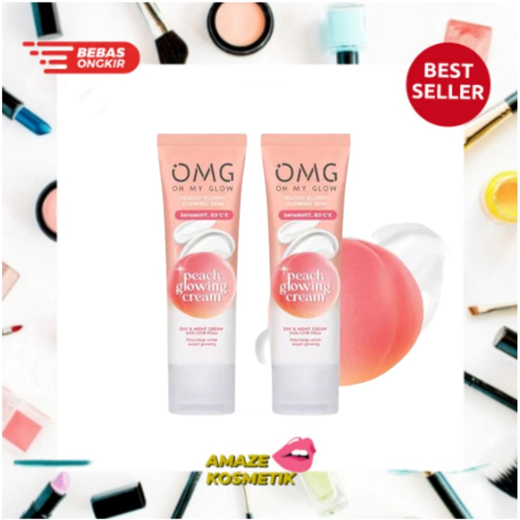 OMG Oh My Glam Peach Glowing Cream 25gr - AMAZE_kOSMETIK