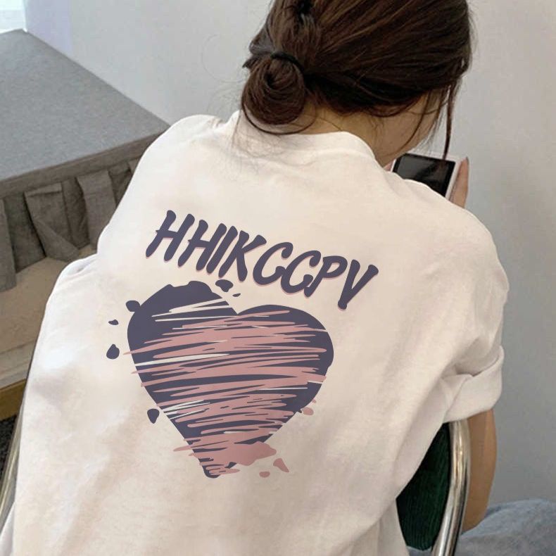 THISTLE - Oversize Tee Tshirt Wanita Model Longgar Motif HHIK Depan Belakang