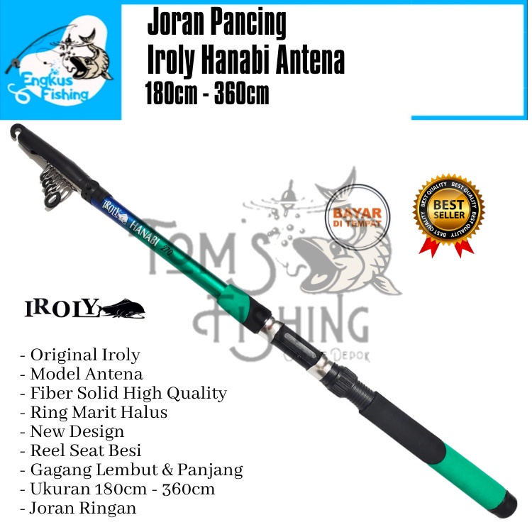 Joran Pancing Pancing Antena Iroly Hanabi (210cm- 300cm) New Design Murah - Engkus Fishing