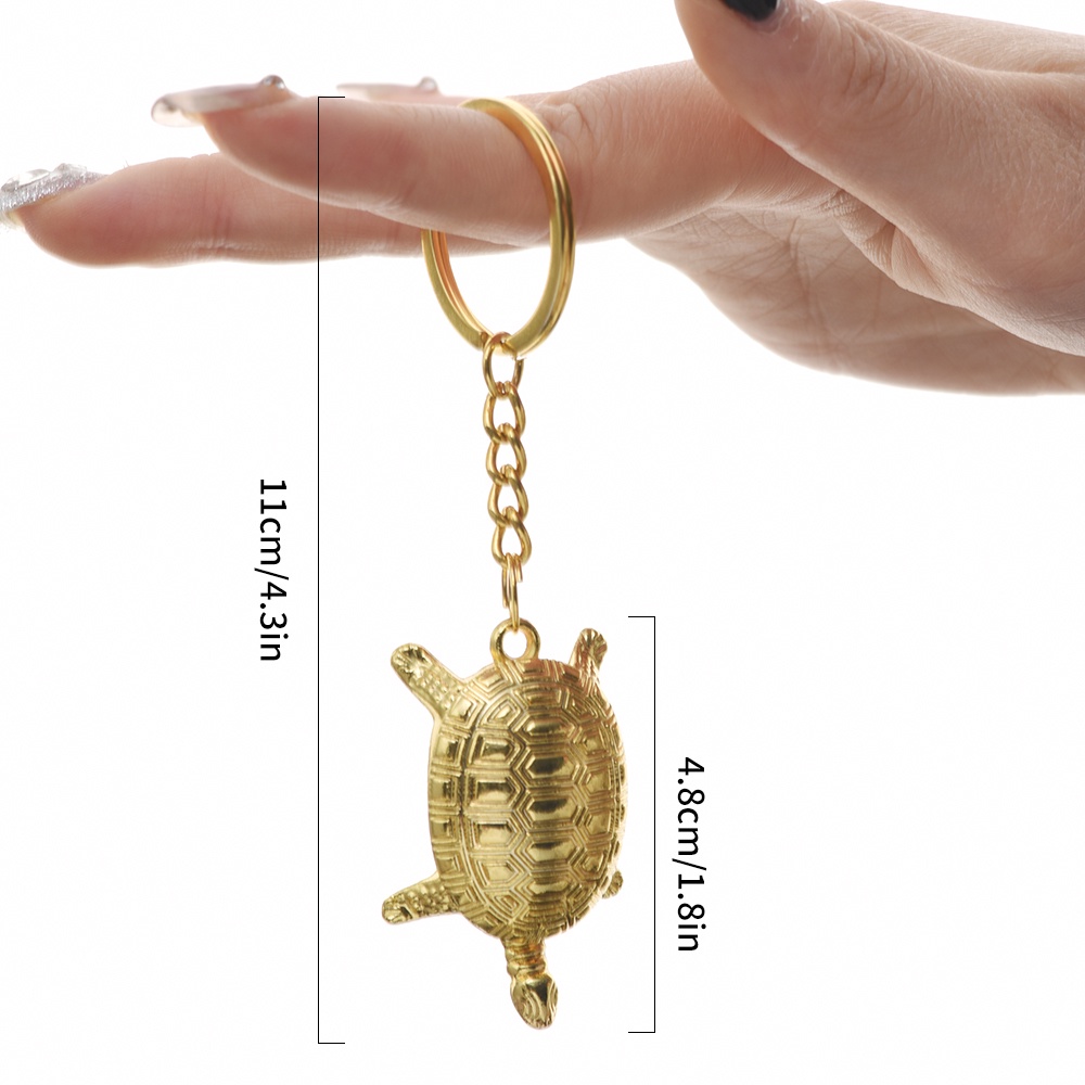 [HOT Sale] Gantungan Kunci Populer Klasik Kreatif Pria Keychain Gantungan Kunci Aksesoris Untuk Mobil Keyring, Tas Jepang Sensoji Temple Beruntung Emas Turtle Keychain Dekorasi Liontin Wanita