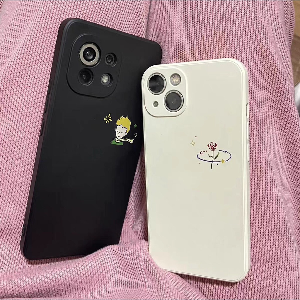 IPHONE Ins Pola Pangeran Kecil Cocok Untuk Iphone14 14pro 14plus 13 13pro 13prm iPhone12 7Plus 8Plus Xr XS 13 Pro Max Empat Sudut Casing Ponsel Tahan Guncangan