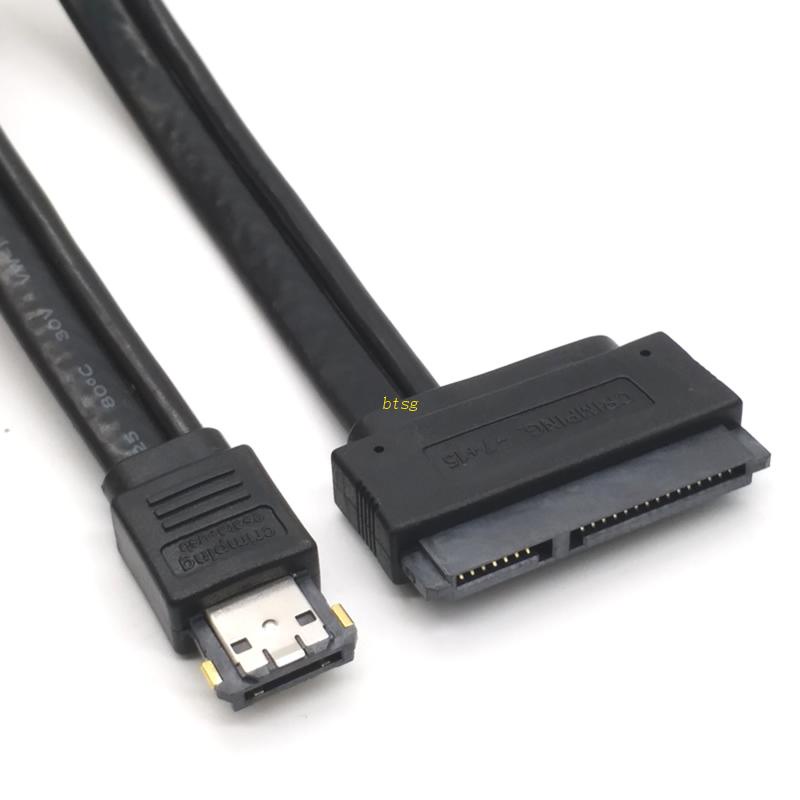 Btsg Esata Kabel Data Usb 2-in-1 Ke 22pin Untuk Konverter Disk Hardisk 2.5inch