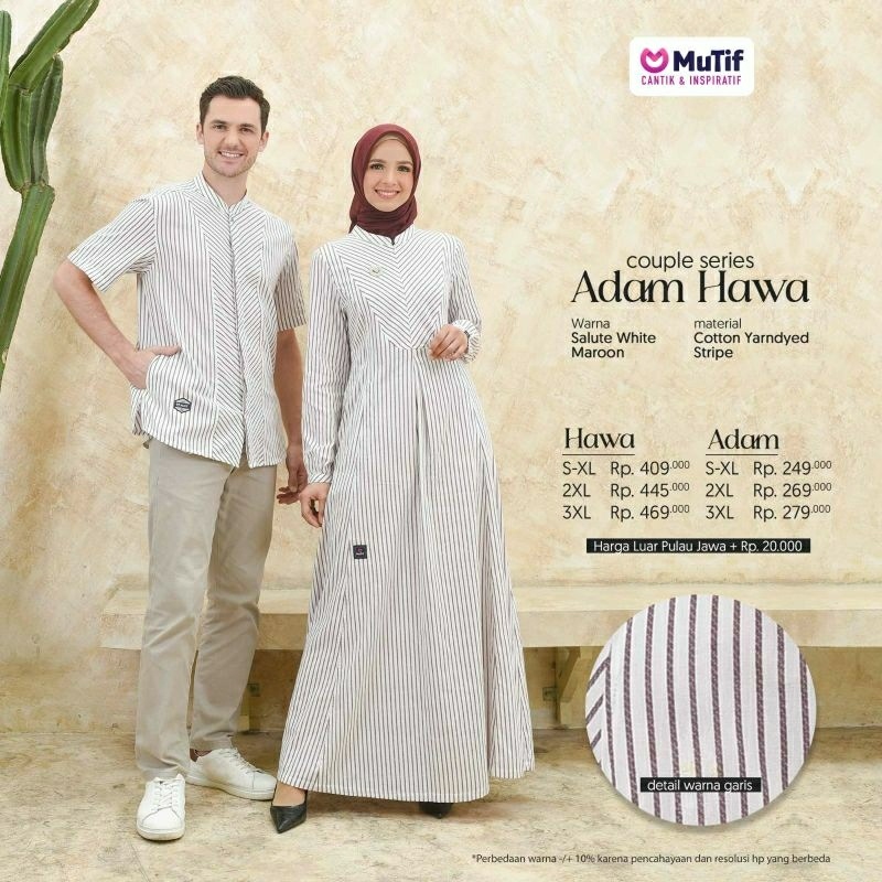 MUTIF COUPLE ADAM & HAWA MUTIF COUPLE  GAMIS  KOKO  GAMIS COUPLE | BAJU COUPLE | DRESS & HEM COUPLE