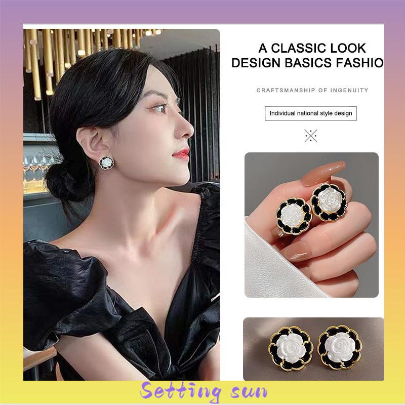 Anting S925 Desain Perak Temperamen Serbaguna Geometris Fashion Sederhana TN