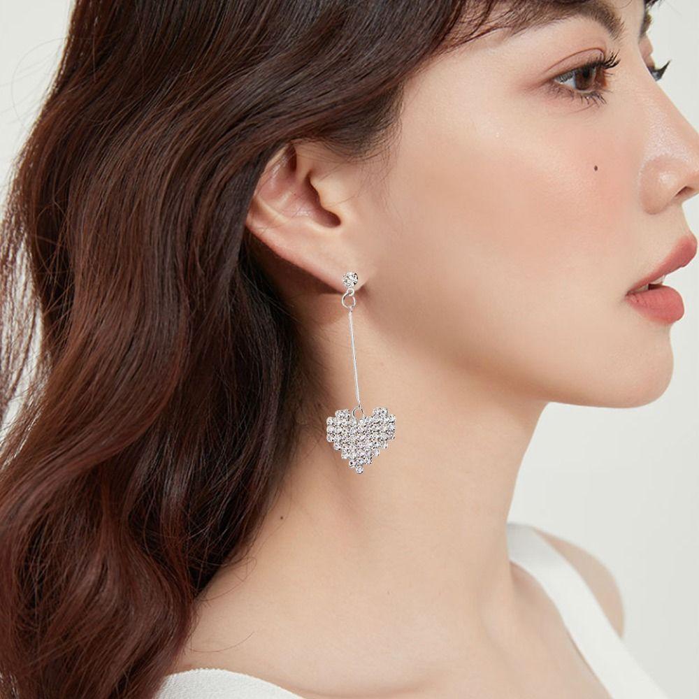 Lily 4pasang Earings Fashion Wanita Peach Heart Stud Earrings