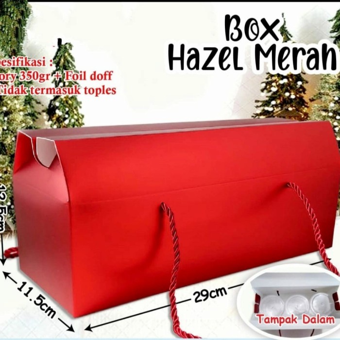 

⭐BISA COD⭐ Box Hazel Merah 29x11,5x12,5cm @6pcs