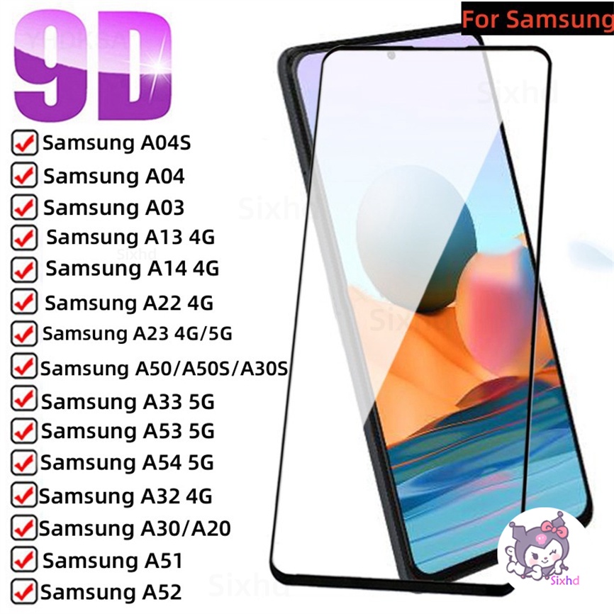 9hd Tempered Glass Film Samsung A14 A04s A04 A12 A13 A23 A22 A33 A50 A50s A30s A30 A52 A53 A54 A73 A32 A04 A03S A11 A21s A51 A71 Film Pelindung Layar Shockproof Definisi Tinggi