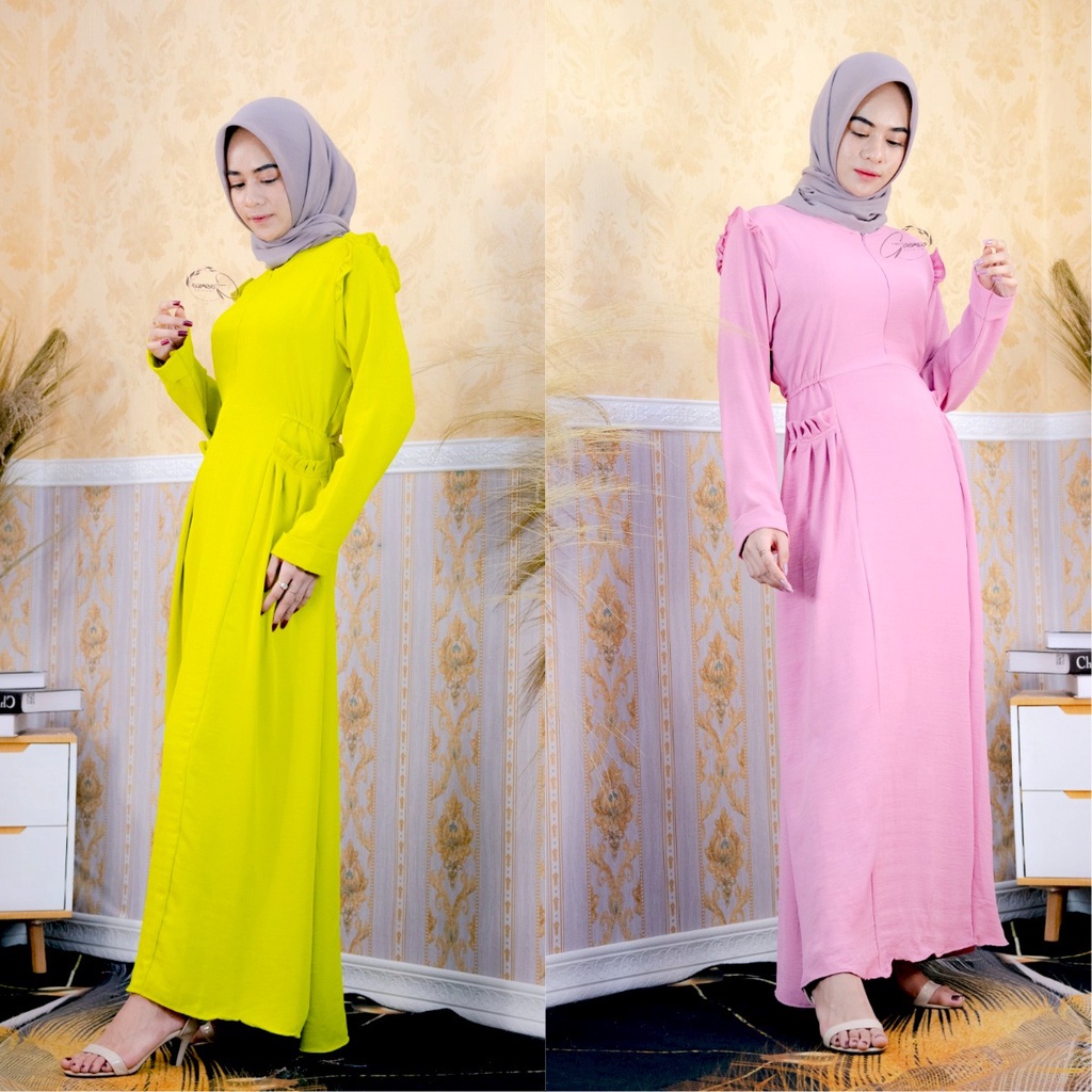 ilook | Nana Maxi Dress | Gamis Crincle Busui | Gamis Lebaran 2023