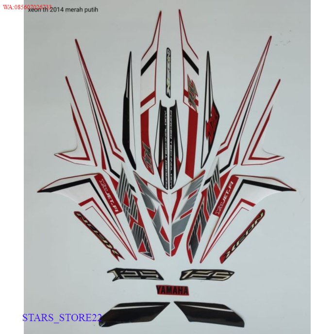 (ORI) STRIPING XEON RC 2014 MERAH PUTIH KUALITAS ORIGINAL PABRIK