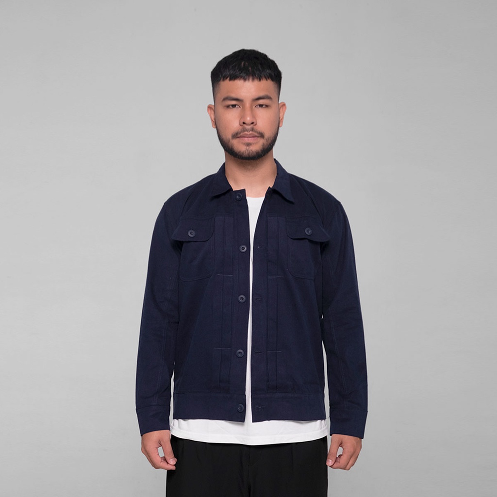 Fargo Jaket Pria Canvas Jacket Navy