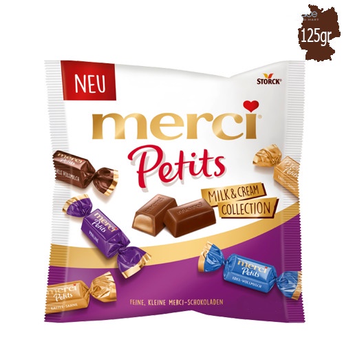 

MERCI Petits Chocolate Milk & Cream Collection Permen Candy Cokelat