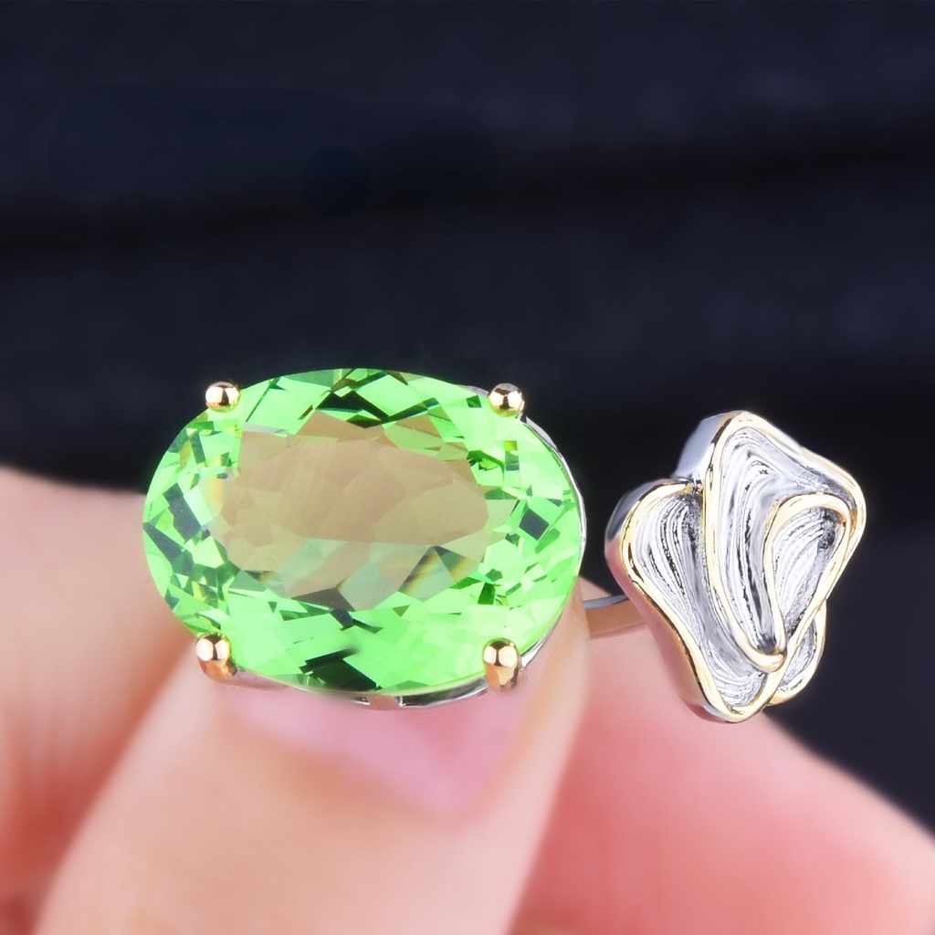 Goldkingdom Fashion Perhiasan Aksesoris Ready Stock Baru Cina Awan Menguntungkan Olive Hijau Setelan Awan Kreatif Dua Warna Emas Asli Kadar 375 Cincin Anting Warna-Warni Liontin Kalung.