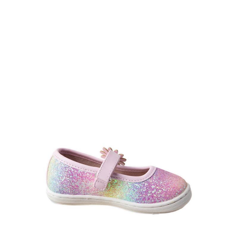 Payless Smartfit Childrens Flower Flats - Metallic_07