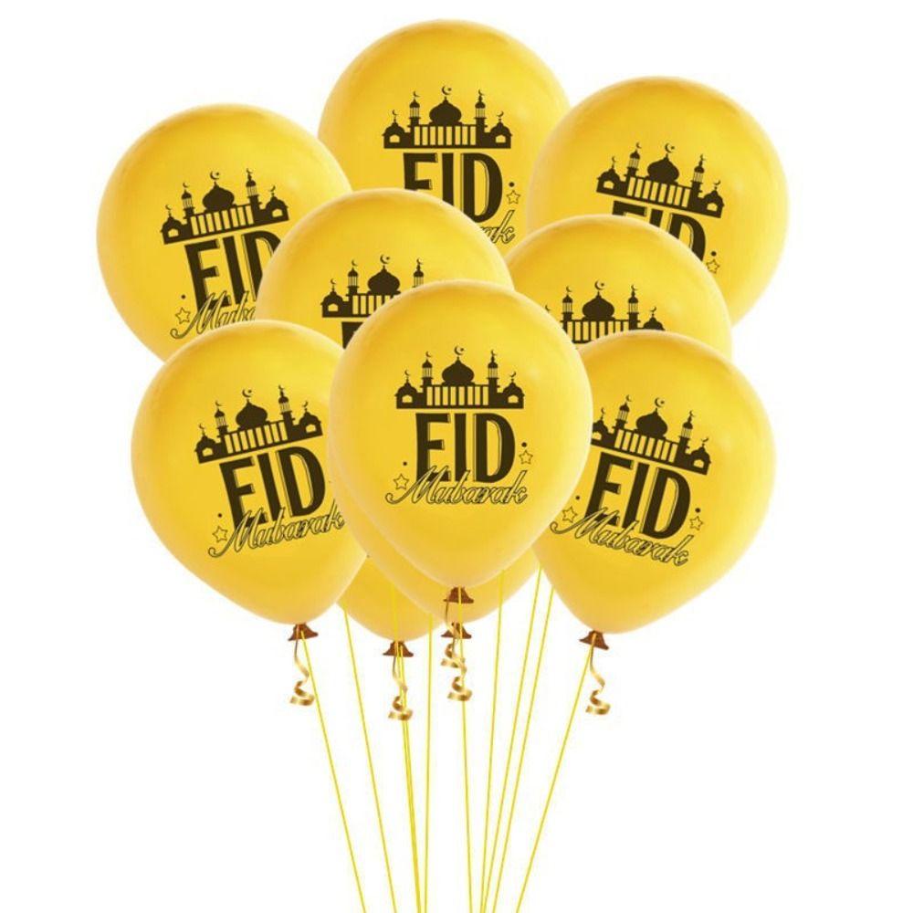 [Elegan] Balon Lateks Berkualitas Tinggi Kartun Indah Festival Rangkaian Ulang Tahun Eid Mubarak Perlengkapan Pesta Selamat Bertema Castle Balloon