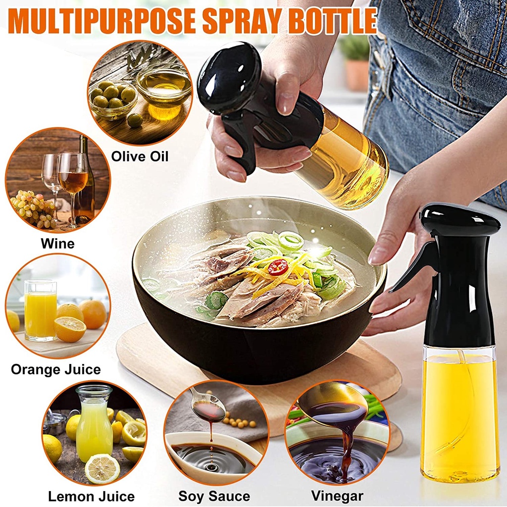 200ml Botol Semprot Minyak Zaitun Mist Sprayers Vinegar Dispenser Memanggang Roasting Baking Barbecue Oil Sprayer Alat Masak Dapur