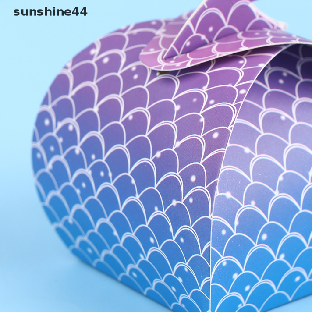 Sunshine 25 Pcs Mermaid Tail Pesta Ulang Tahun Tas Traktir Bawah Laut Bertema Permen Kotak ID