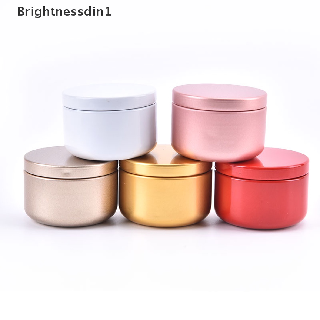 [Brightnessdin1] Timah Bulat Metal Tin Kotak Tin Aluminium Jar Storage Travel Tin Boutique