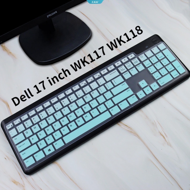 Dell Cover Keyboard Desktop Silikon Anti Air Dan Debu Cocok Untuk Keyboard Wk17Inci WK117 WK118 [ZK]