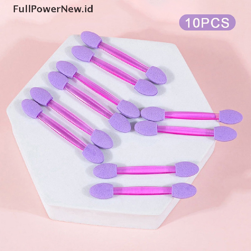 Power 10Pcs Kuku Glitter Bubuk Brush Double Headed Eyeshadow Aplikator Alat Makeup ID