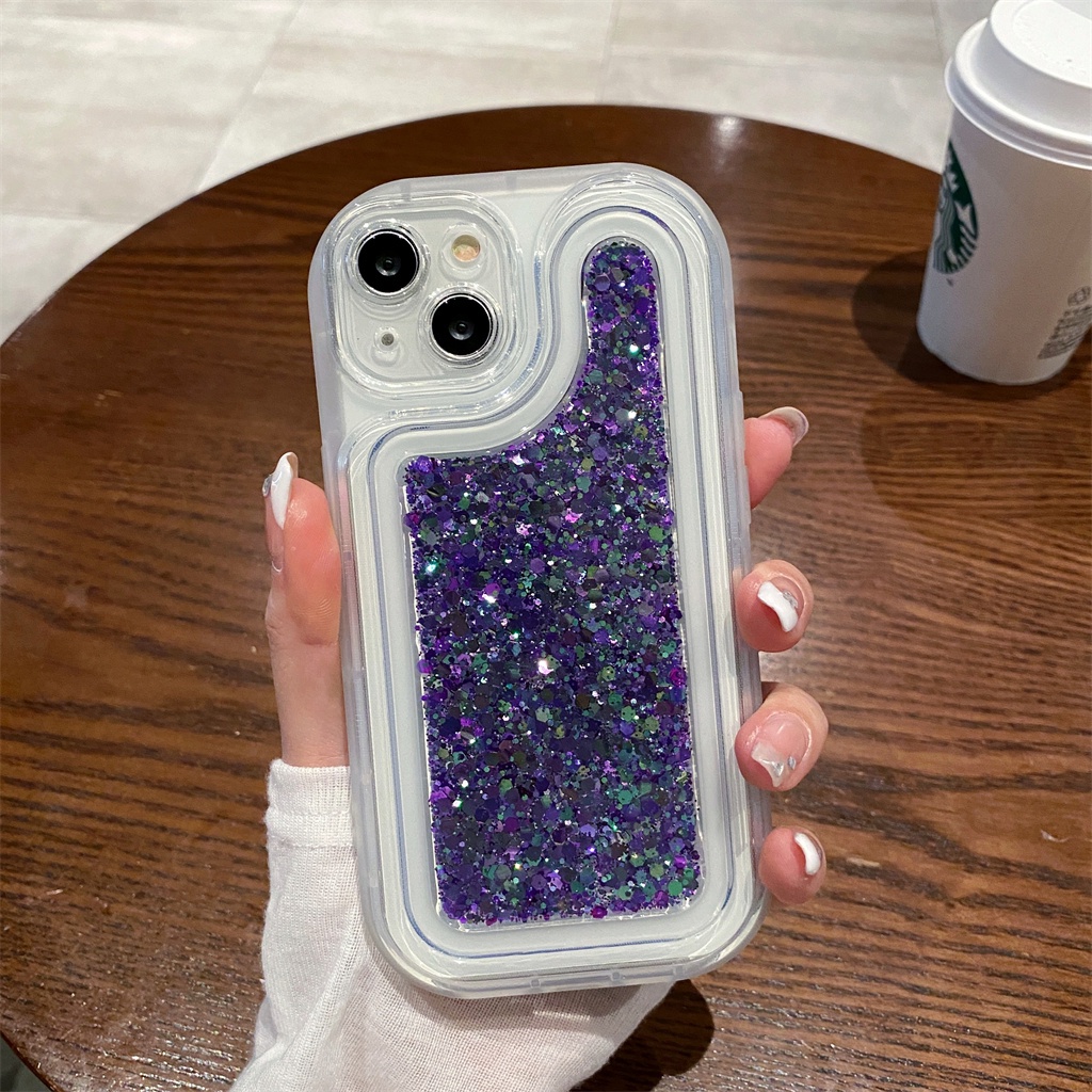 IPHONE Casing laser Kedip Mewah Iphone13 Pro Max Case14 12 11 Pro Max14 Plus ProMax Kamera Silikon Tahan Guncangan Tertutup Penuh Melindungi soft case Kreatif