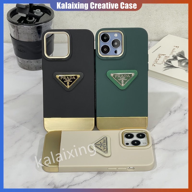 Plating Gold Soft Case Untuk iPhone 14 Pro Max 14Plus 13Pro 12Pro Max 11Pro X Xr Xs Max Silikon Penutup Belakang