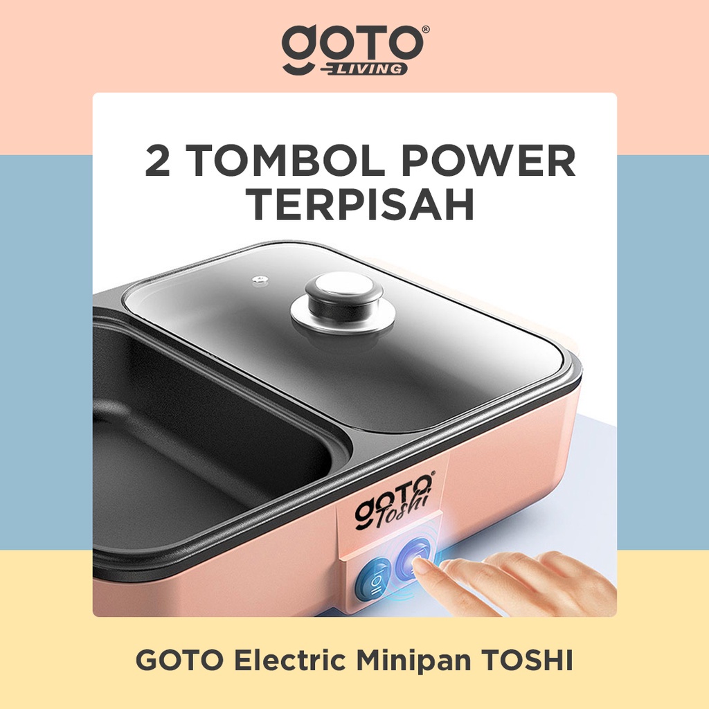 Goto Toshi Minipan Electric Hotpot Alat Panggangan Grill Pan BBQ 2in1