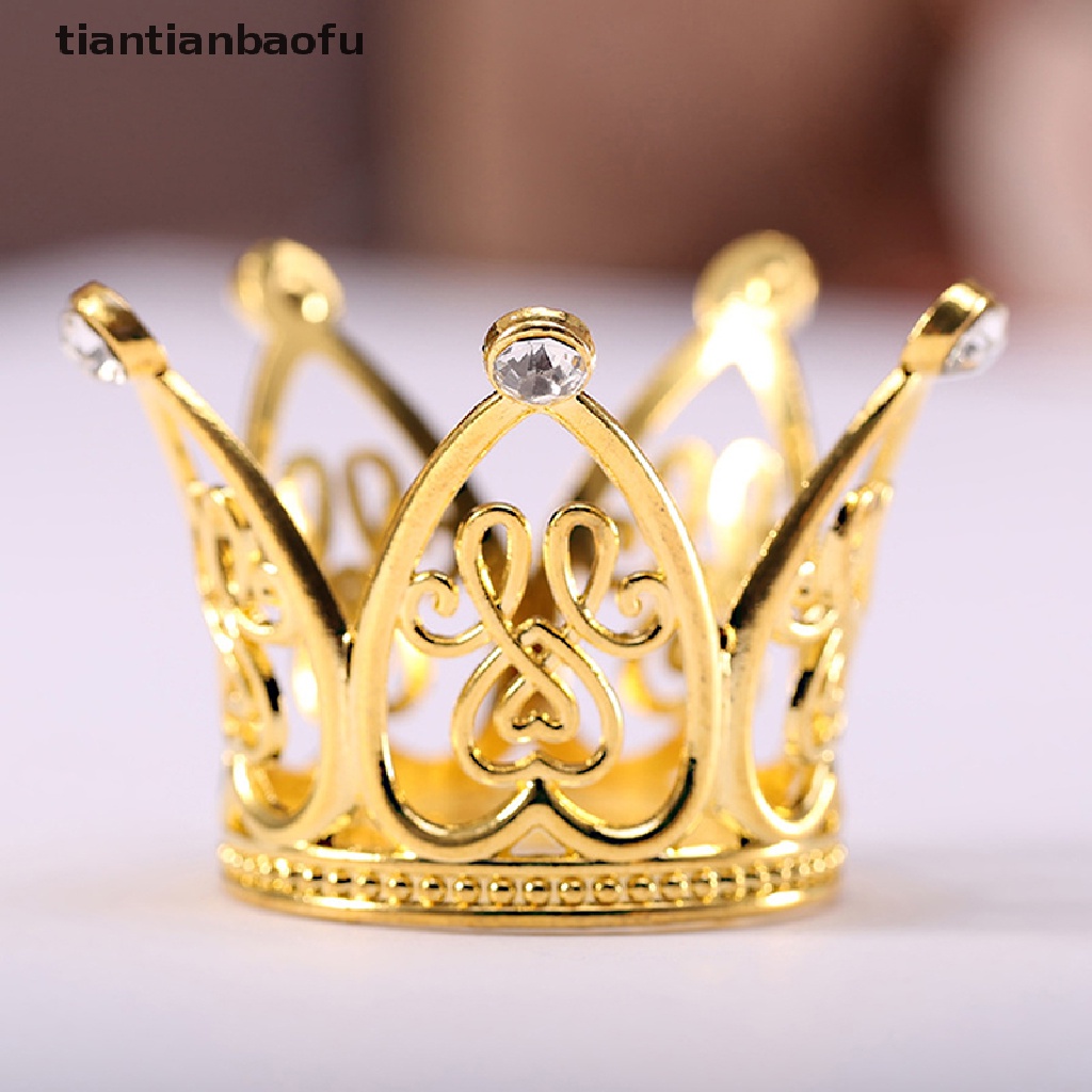 [tiantianbaofu] Mahkota Mini Dekorasi Kue Putri Topper Tiara Mutiara Anak Hiasan Rambut Untuk Pesta Ulang Tahun Pernikahan Dekorasi Kue Butik