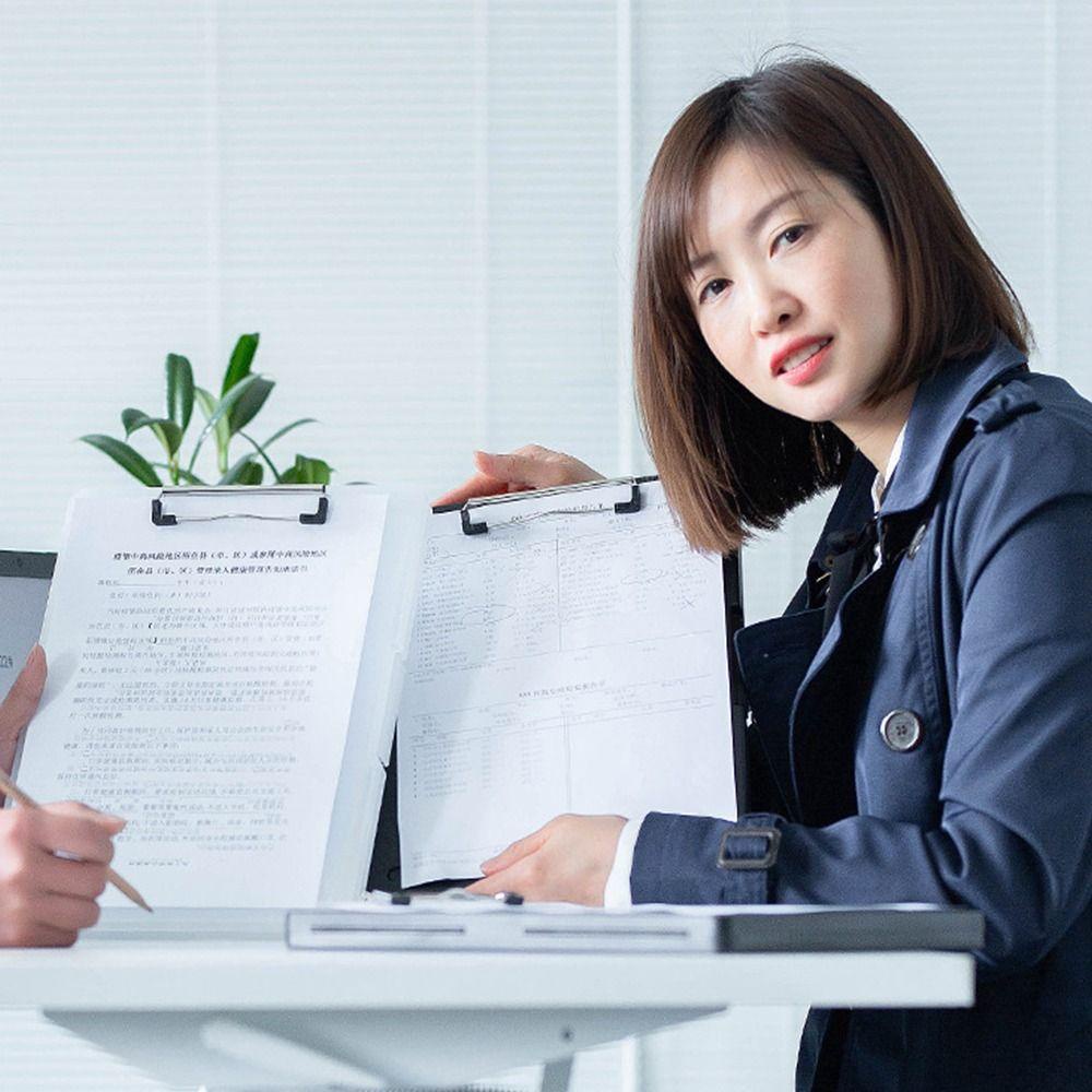 [Elegan] A4 Clipboard File Box Case Siswa Sekolah Perlengkapan Kantor Tulisan Pad Dokumen Test Paper Storage Clipboard
