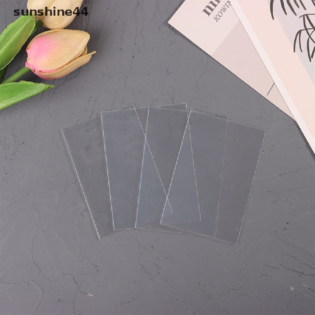 Sunshine 50pcs Korea Card Sleeves Clear Acid Free CPP Keras 3inch Photocard Horaphic Protector Film Album Binder ID