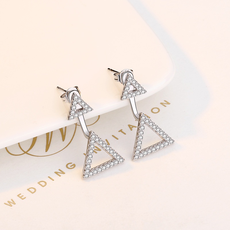 Simple Temperament Earrings 925 Silver Needle European and American Cold Wind Round Earrings Korean Fashion Temperament Earrings SWEET HEART JEWELRY