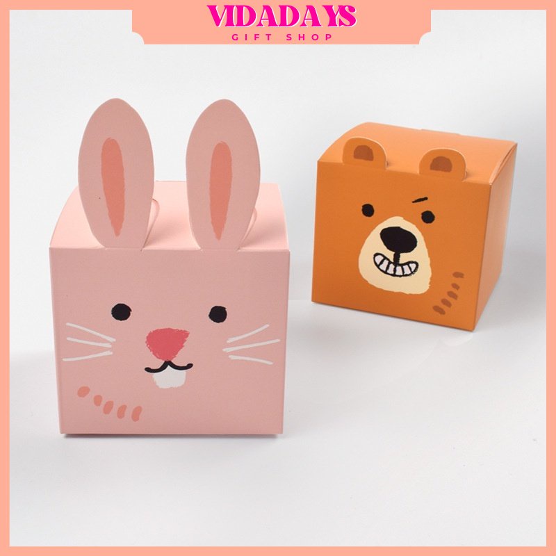 

VIDADAYS Kotak Kado Mini Lucu Unik Karakter Beruang Kelinci / Mini Gift Box Hampers Box Packaging Hadiah