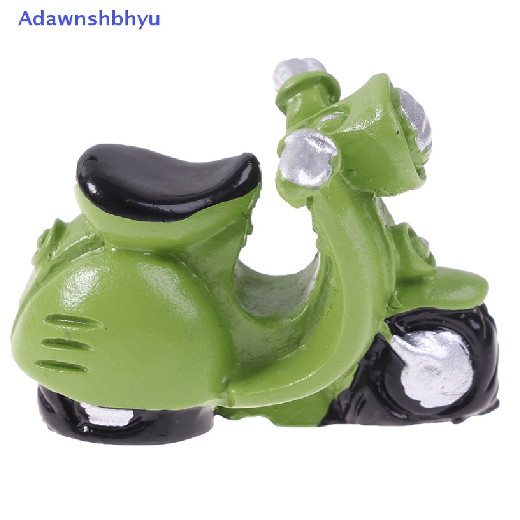 Adhyu 4Pcs Dollhouse Miniature Green Motorcycle Tricycle Model Toy Doll House Ornament ID