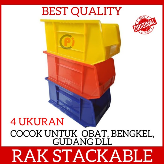 HNT Rak Tumpuk Stackable Box Untuk Obat Bengkel Gudang Spare Part DLL