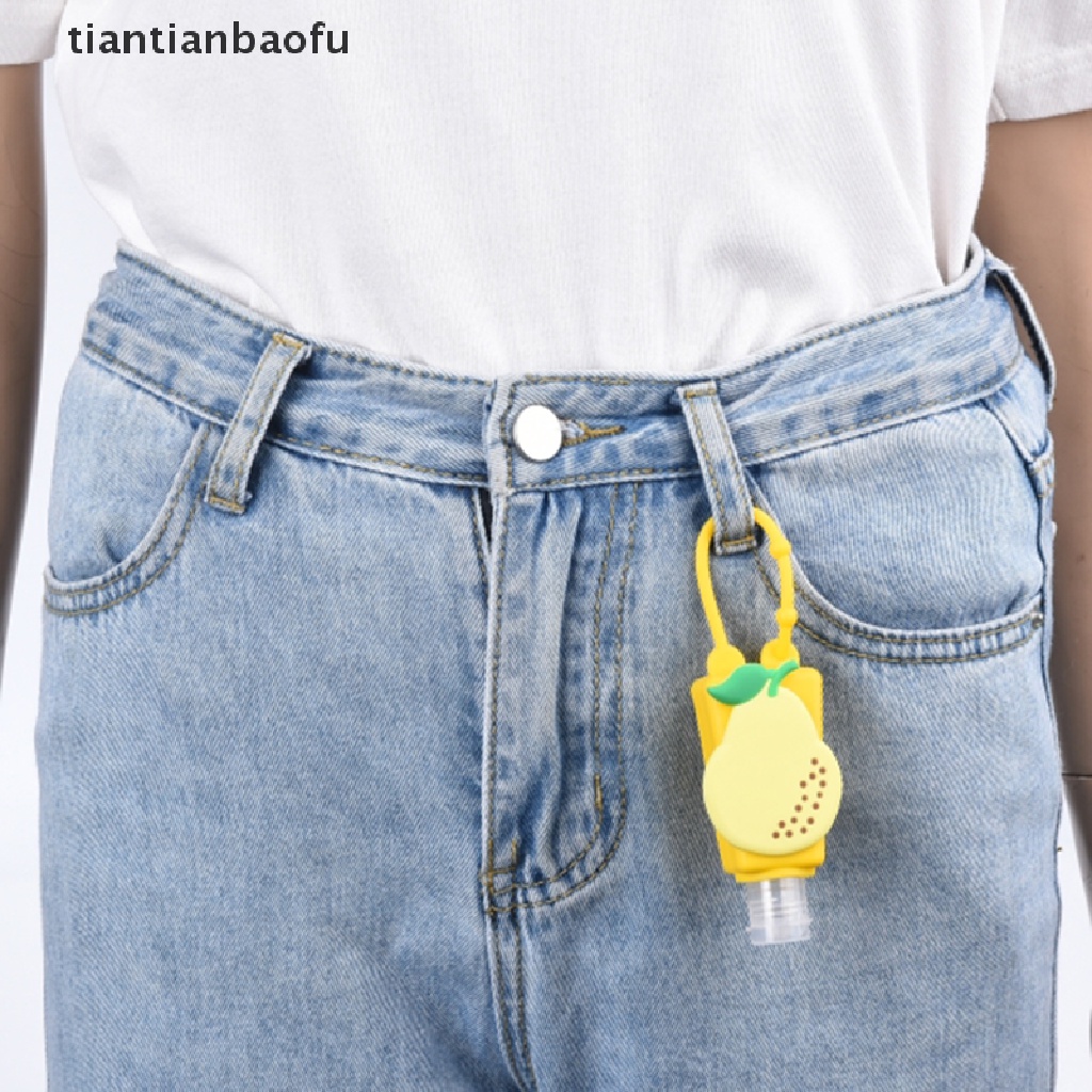 [tiantianbaofu] Makanan Buah Lucu Silikon Mandi Baby Shower Hand Sanitizer Botol Holder Portable Butik