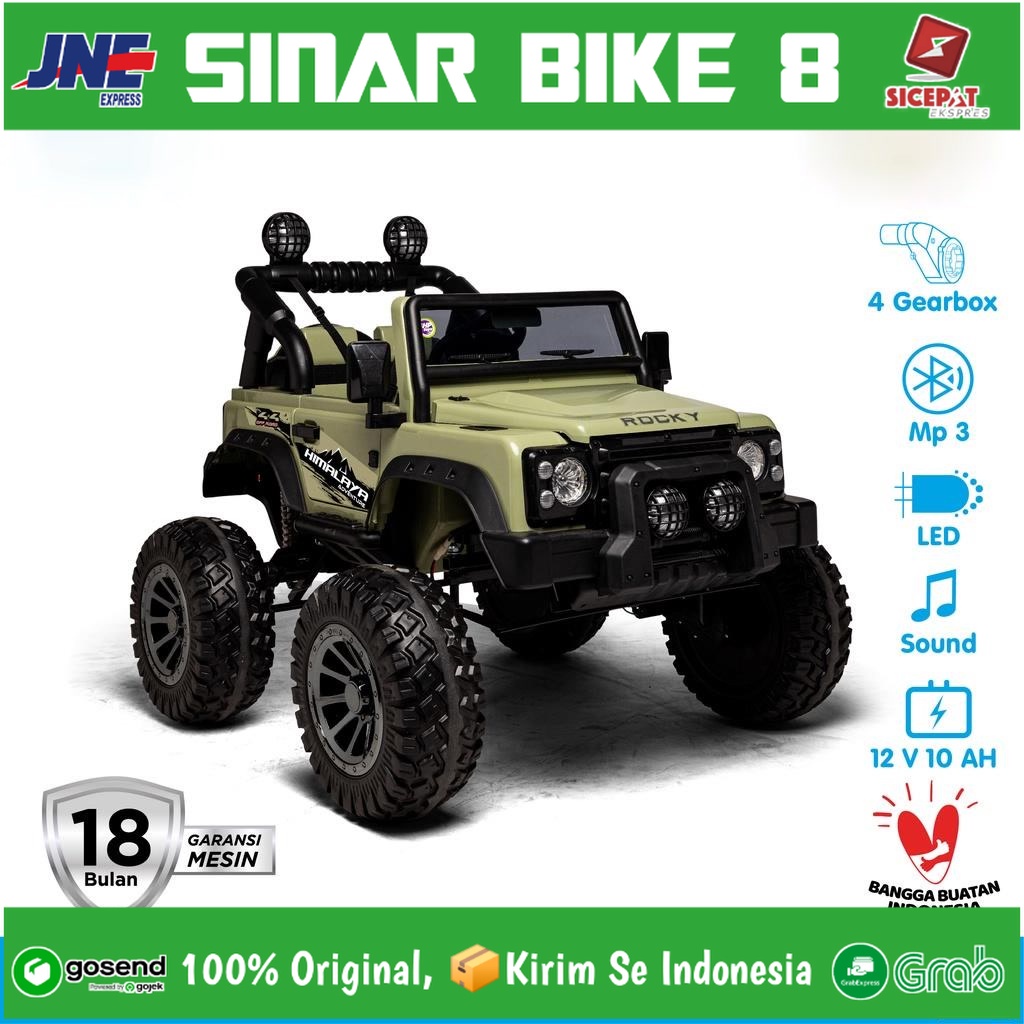 Mainan Anak Mobilan Aki Jeep Rocky 5008 Monster HIMALAYA