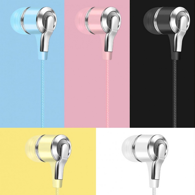 H8 Earphone Kabel In-ear Bass Kuat Kawat Kontrol 3.5mm Sport Earbuds Headset Gaming Untuk Ponsel