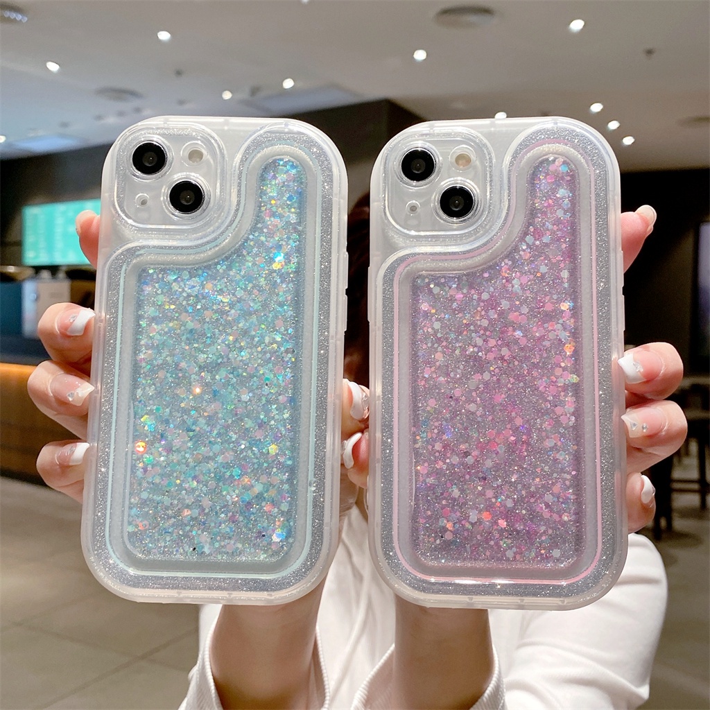 Flash case Kreatif Mewah iPhone 14 Pro Max case iPhone 13 11 12 Pro Max Case14 Plus Bulat Silikon Kamera Perlindungan Lensa shockproof silicone case