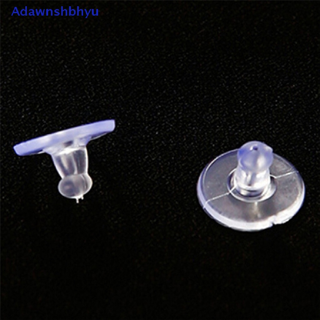 Adhyu 50PCS Heavy Duty Rubber Earring Backs Sleeves Holders Stoppers Soft Nut Silicone ID