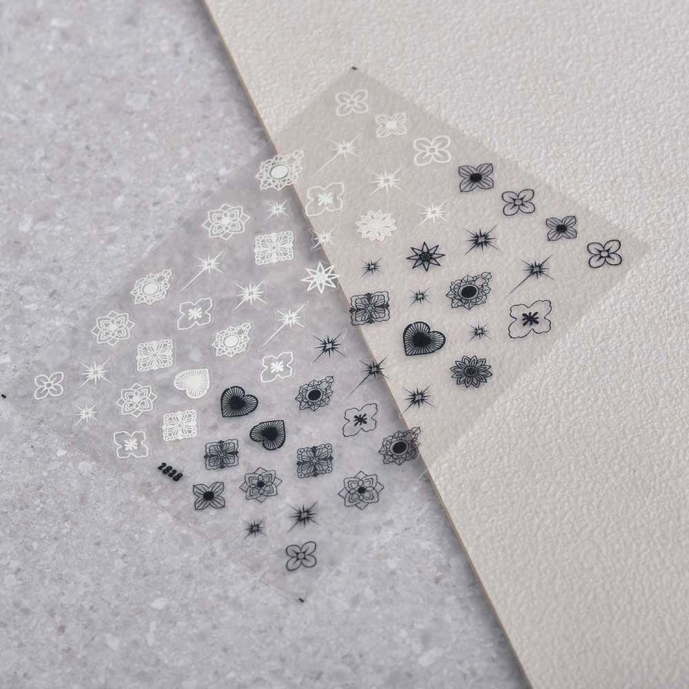 Mxbeauty Stiker Kuku Bohemia Fashion Emas Perak Bulan Bronzing Dekorasi Kuku Bohemia