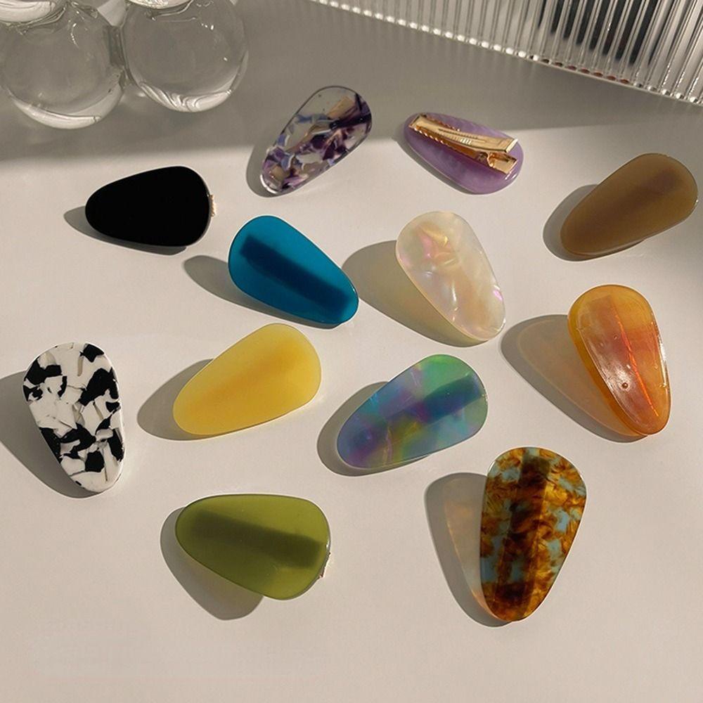 Agustinina Klip Rambut Bentuk Tetes 2pcs Hiasan Kepala Untuk Gadis Klip Samping Hadiah Asam Asetat Untuk Wanita Hair Barrettes