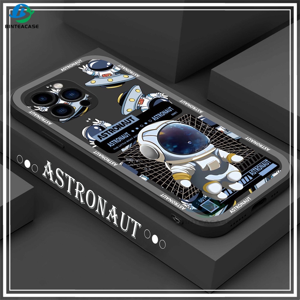 Casing ip iPhone 13 Pro MAX 13Pro 13ProMax 12 12ProMax 11 11Pro 11ProMax X XS MAX XR SE 2020 ip6 7 8 Astronot spacecraft Soft Silicone Phone Case Binteacase