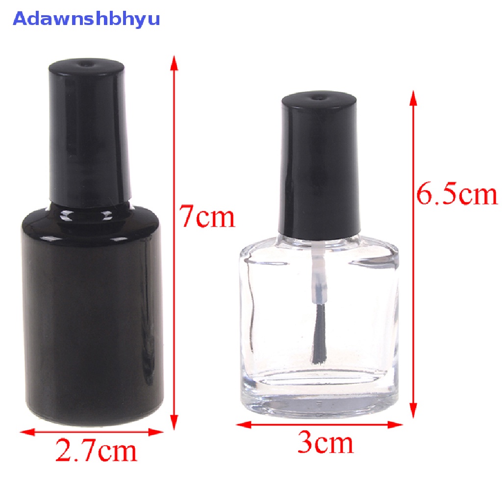Adhyu 10/15ml Botol Kutek Kosong Kaca Bening Dengan brush refillable manicure tool ID