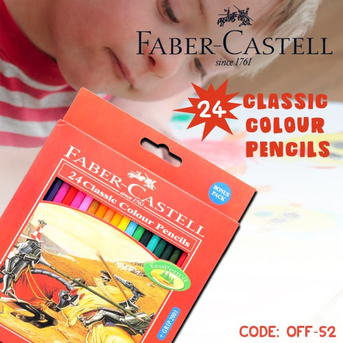 

PENSIL WARNA KAYU 24 WARNA FABER CASTELL CLASSIC - OFF-52 Best Seller