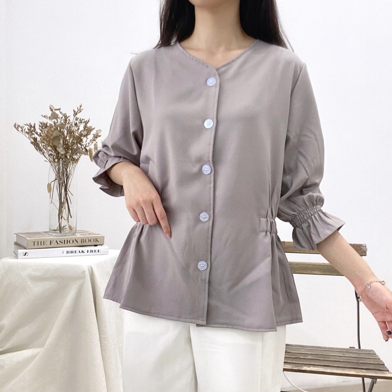 YUJI Blouse Casual Full Button 0244-217